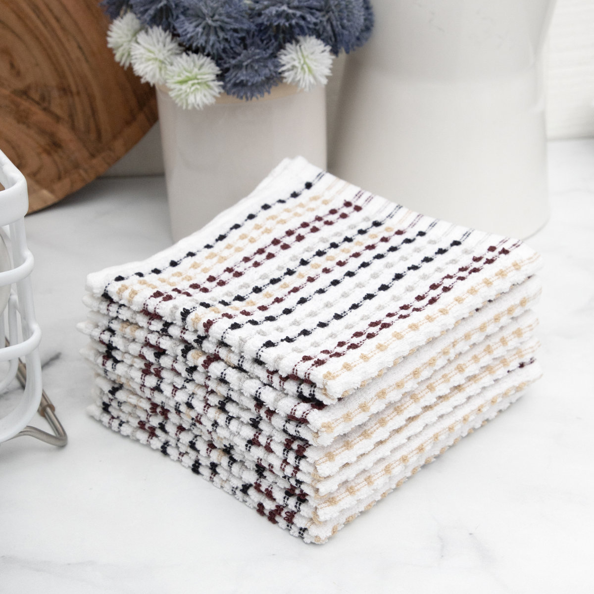 RITZ Cotton Pebble Bar Mop Cloths (Set of 6)